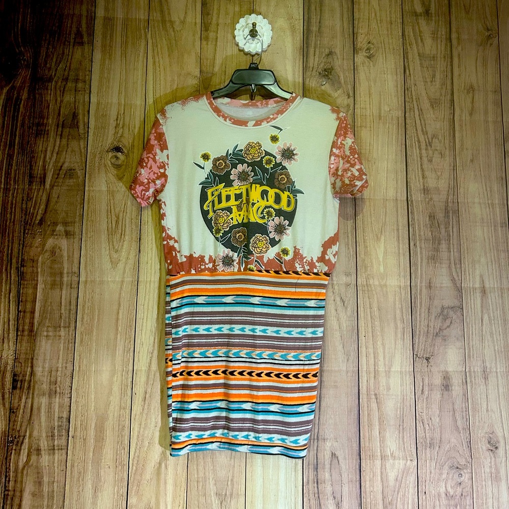 NWT Upcycled Fleetwood Mac Tshirt dress